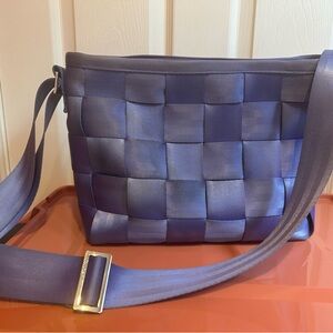 Harveys Purple Woven Crossbody Bag